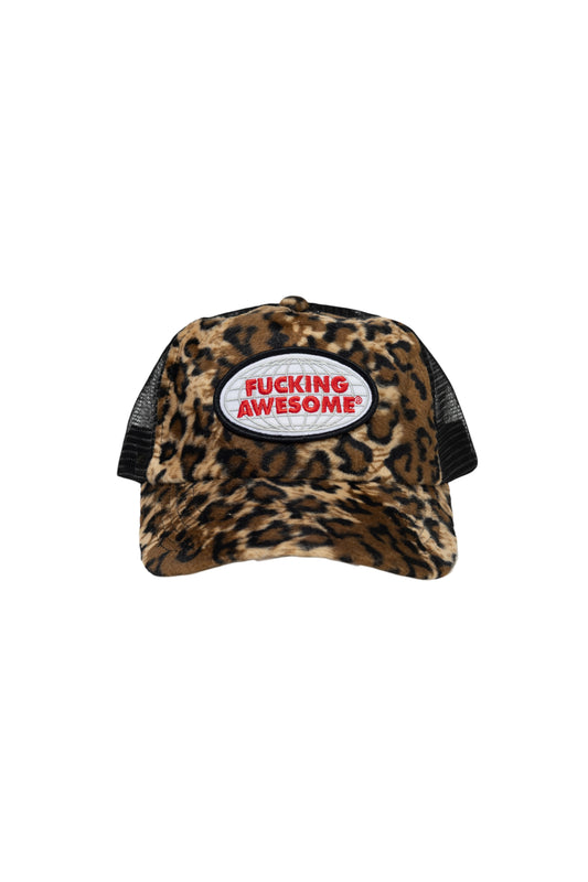 Stamp Logo Leopard Trucker Hat
