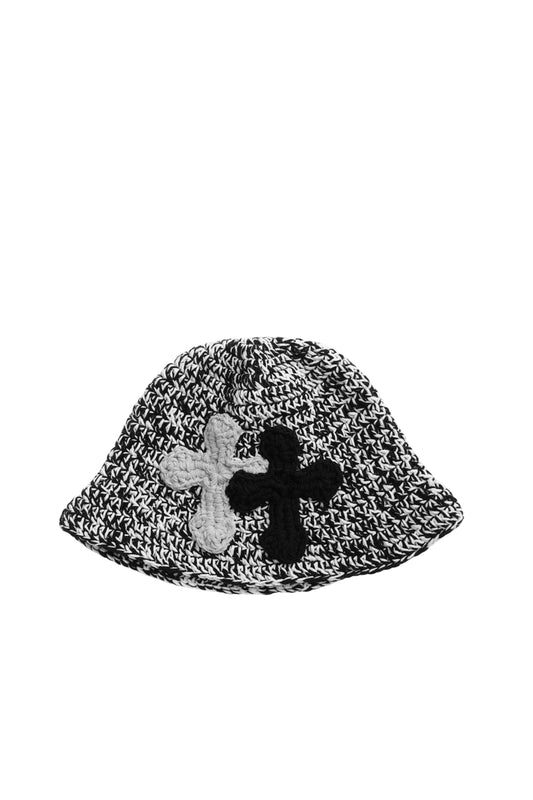 3D cross knit hat