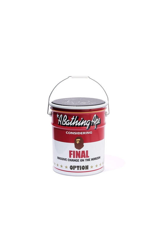 BAPE_CAN STOOL/WHITE+RED