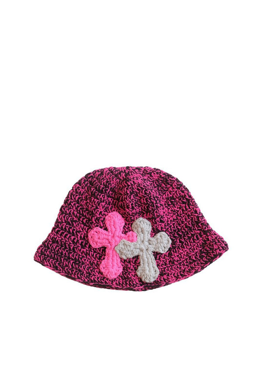 3D cross knit hat