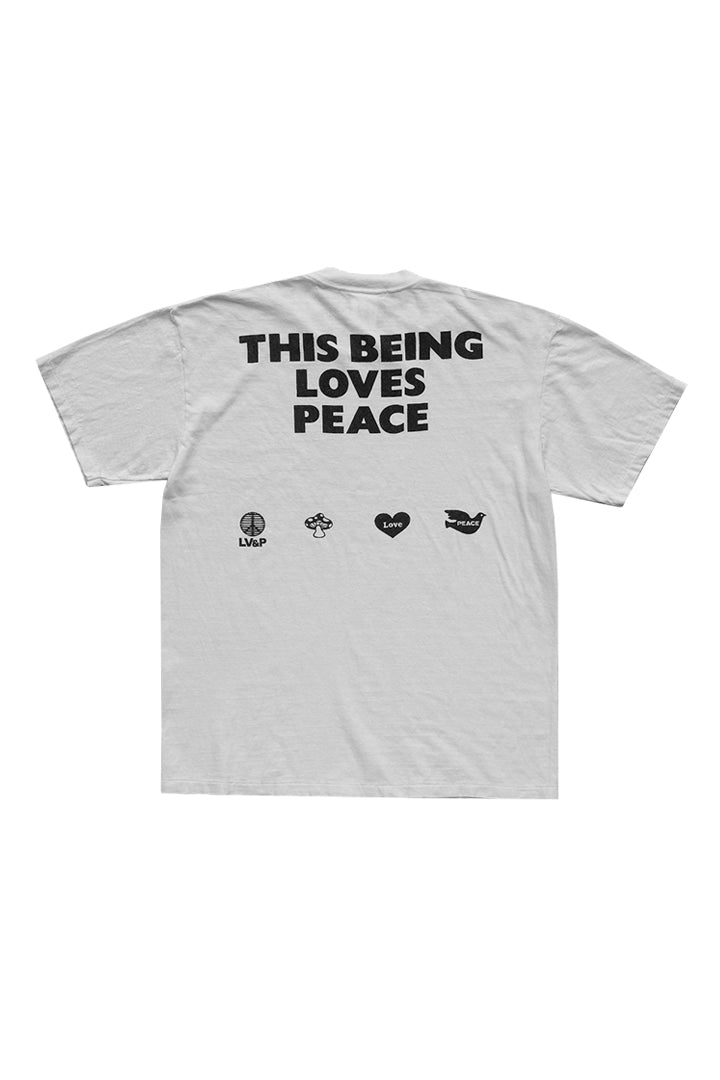 SS T- SHIRT PEACE/WHT