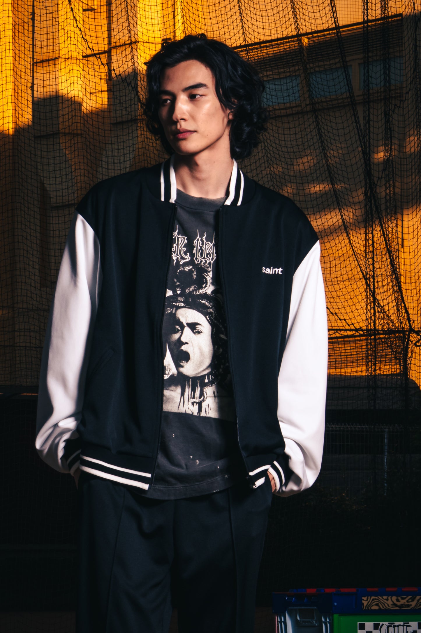 TRACK JACKET/SAINT/BLACK