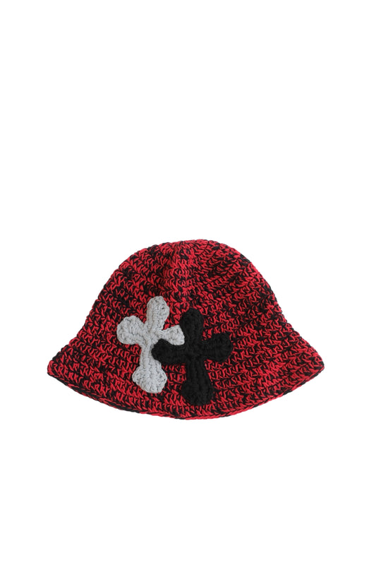 3D cross knit hat