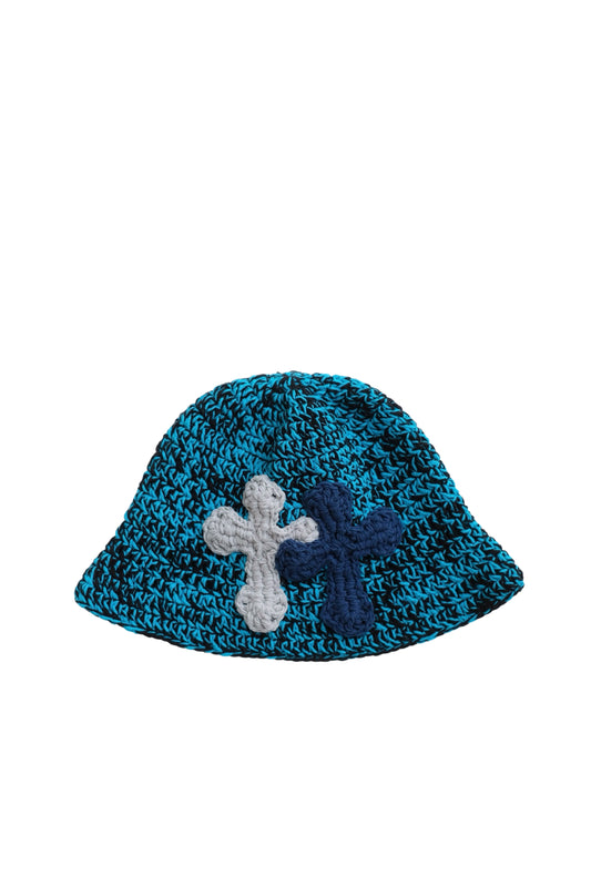 3D cross knit hat