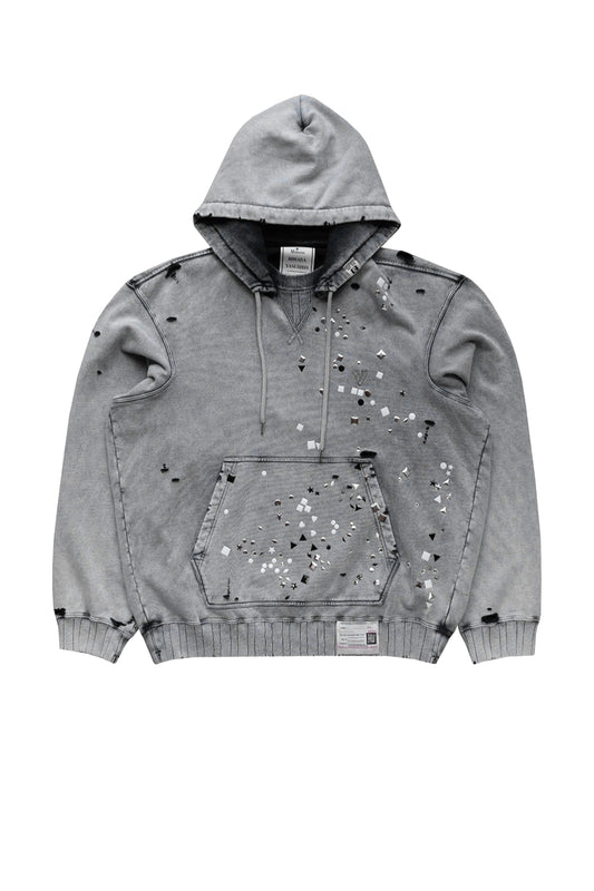 EMBELLISHED BLEACHED HOODIE