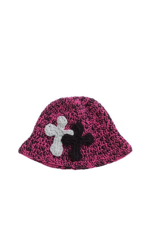 3D cross knit hat