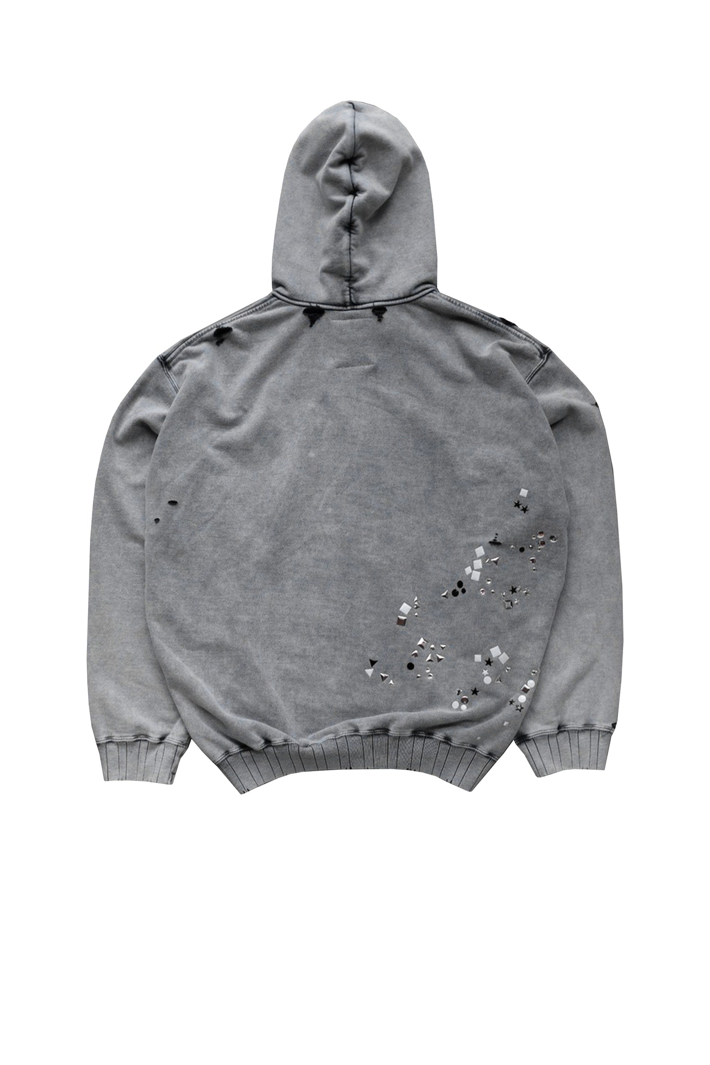 EMBELLISHED BLEACHED HOODIE