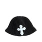 3D cross knit hat