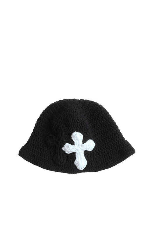 3D cross knit hat