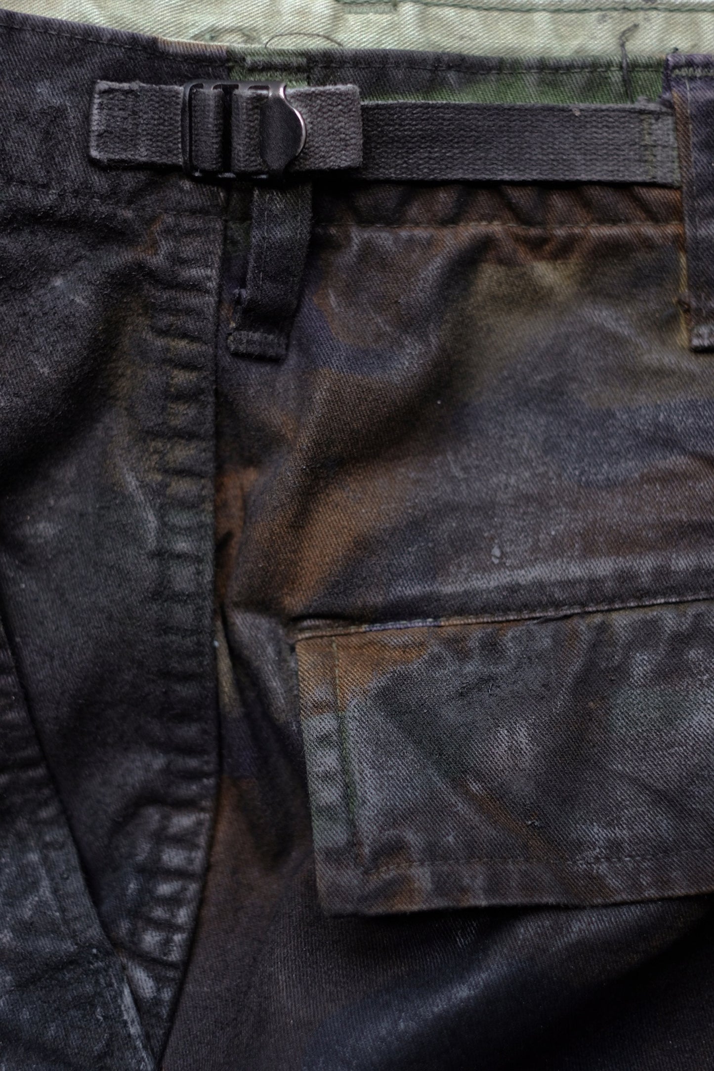 CAMO BLACK WAX PANTS