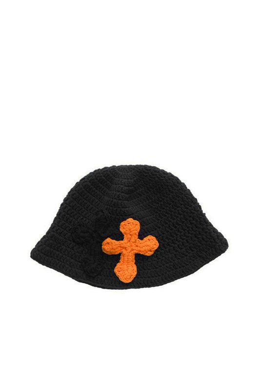 3D cross knit hat