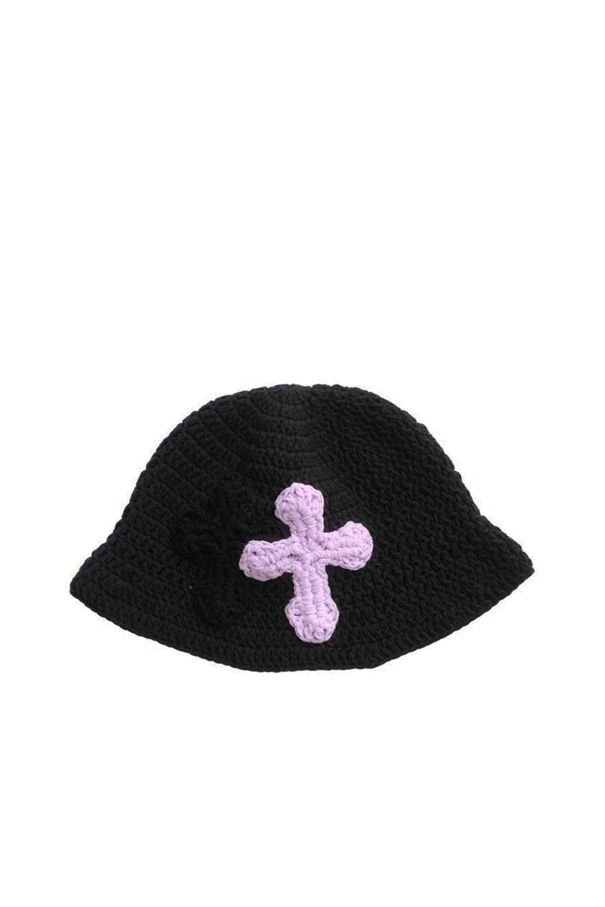 3D cross knit hat