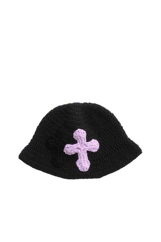 3D cross knit hat