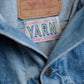 3D cross knit Denim Jacket