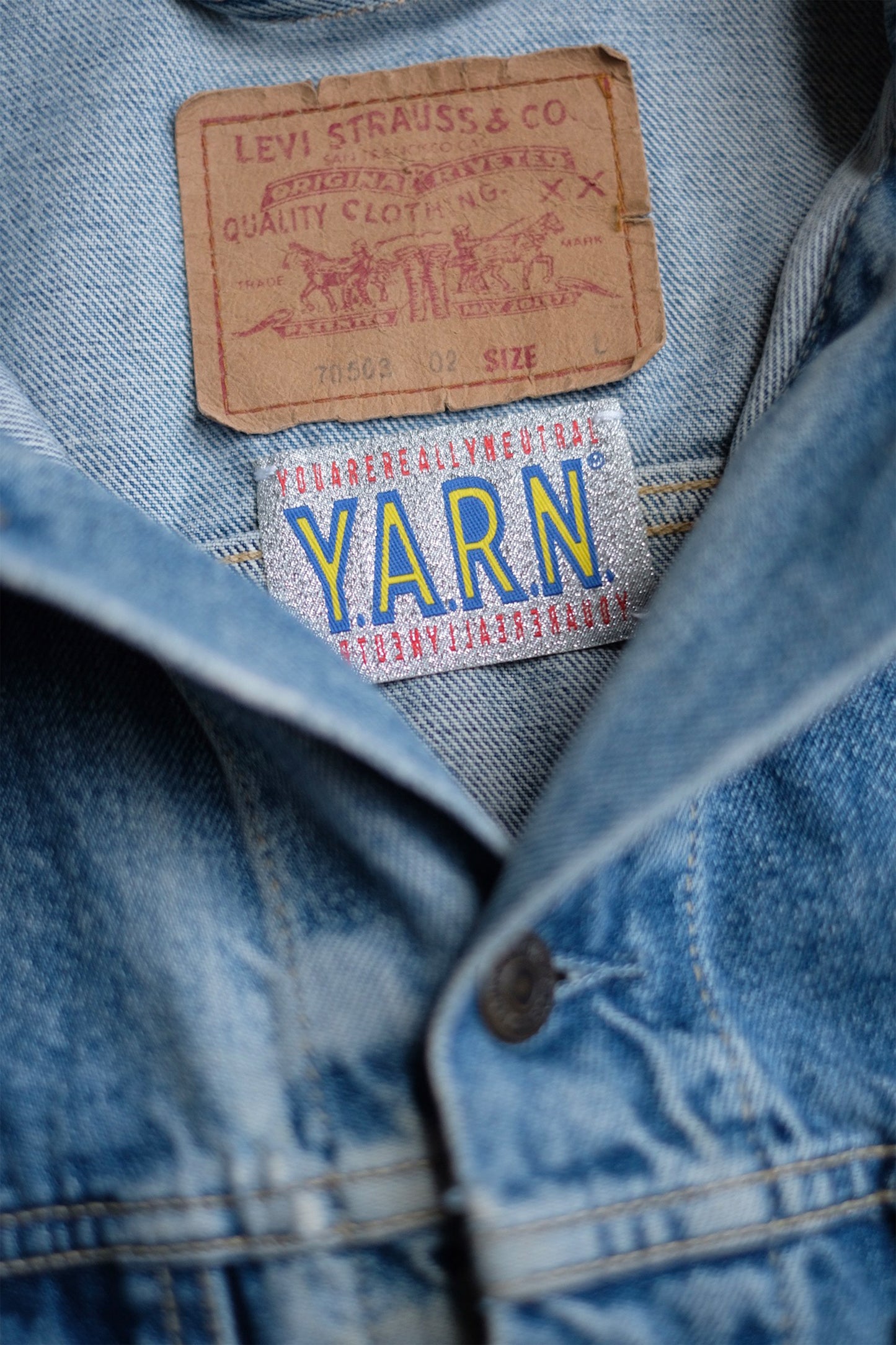 3D cross knit Denim Jacket