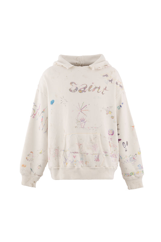 COCO_DOUBLE FACE HOODIE//WHT