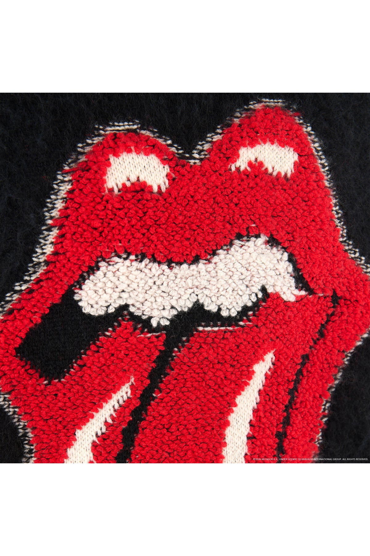 TRS_CRW N KNIT/LIPS&TOHGUE/BLK