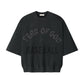 "BASEBALL" CUT SLEEVE SWEATSHIRT