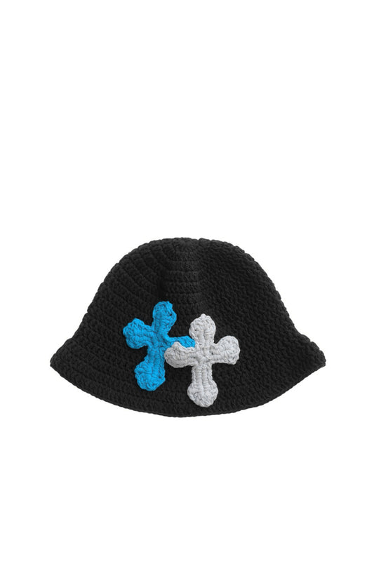 3D cross knit hat