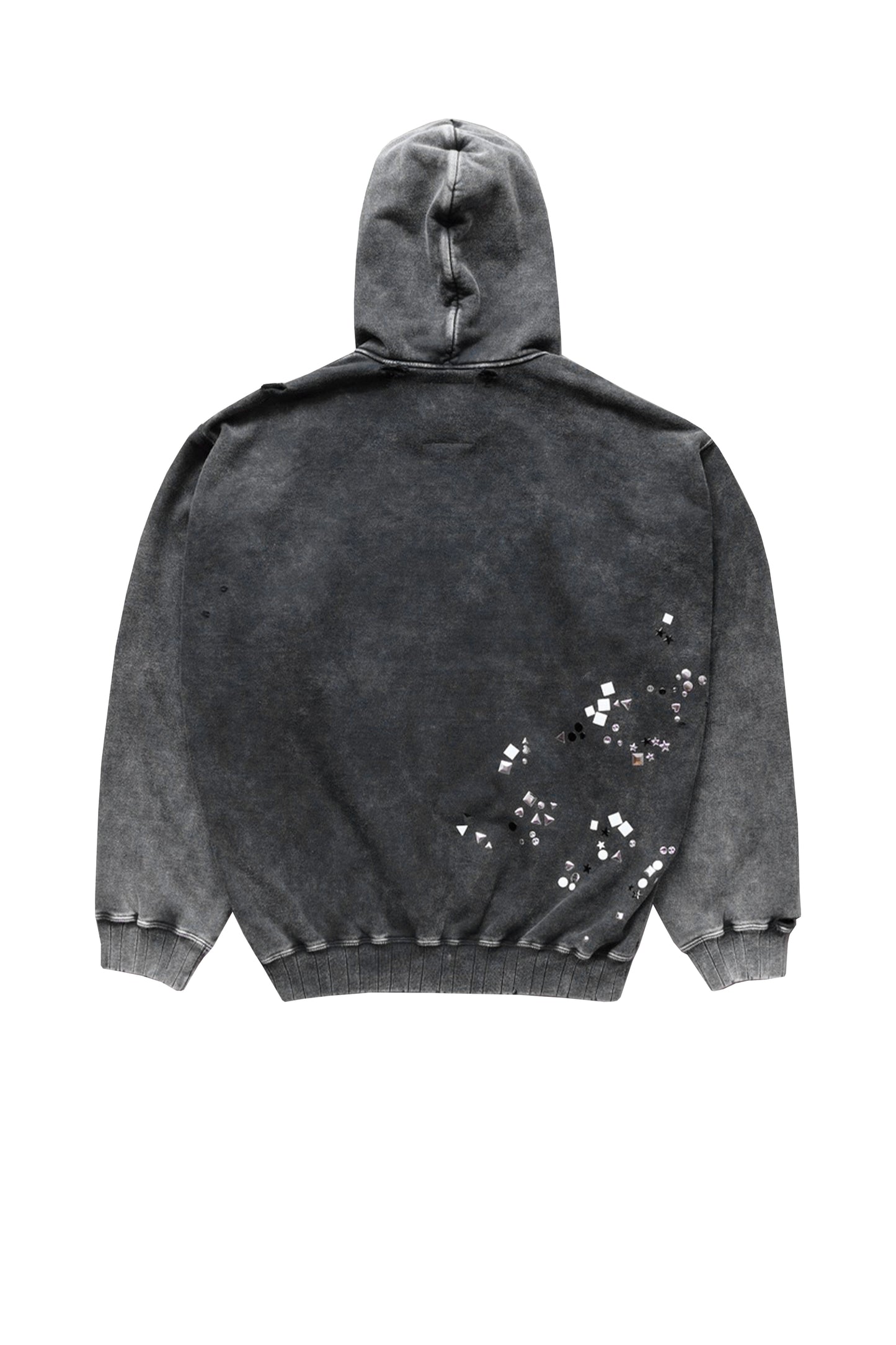 EMBELLISHED BLEACHED HOODIE