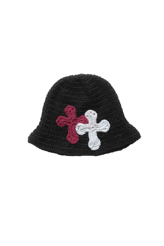 3D cross knit hat