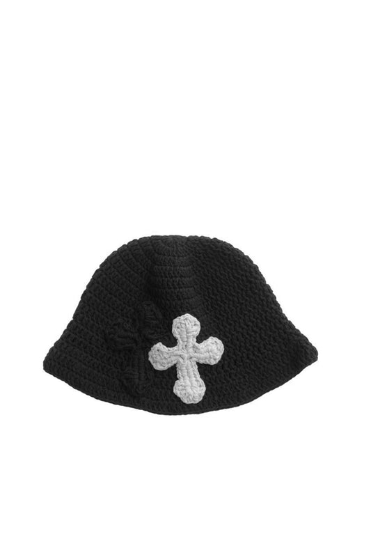 3D cross knit hat