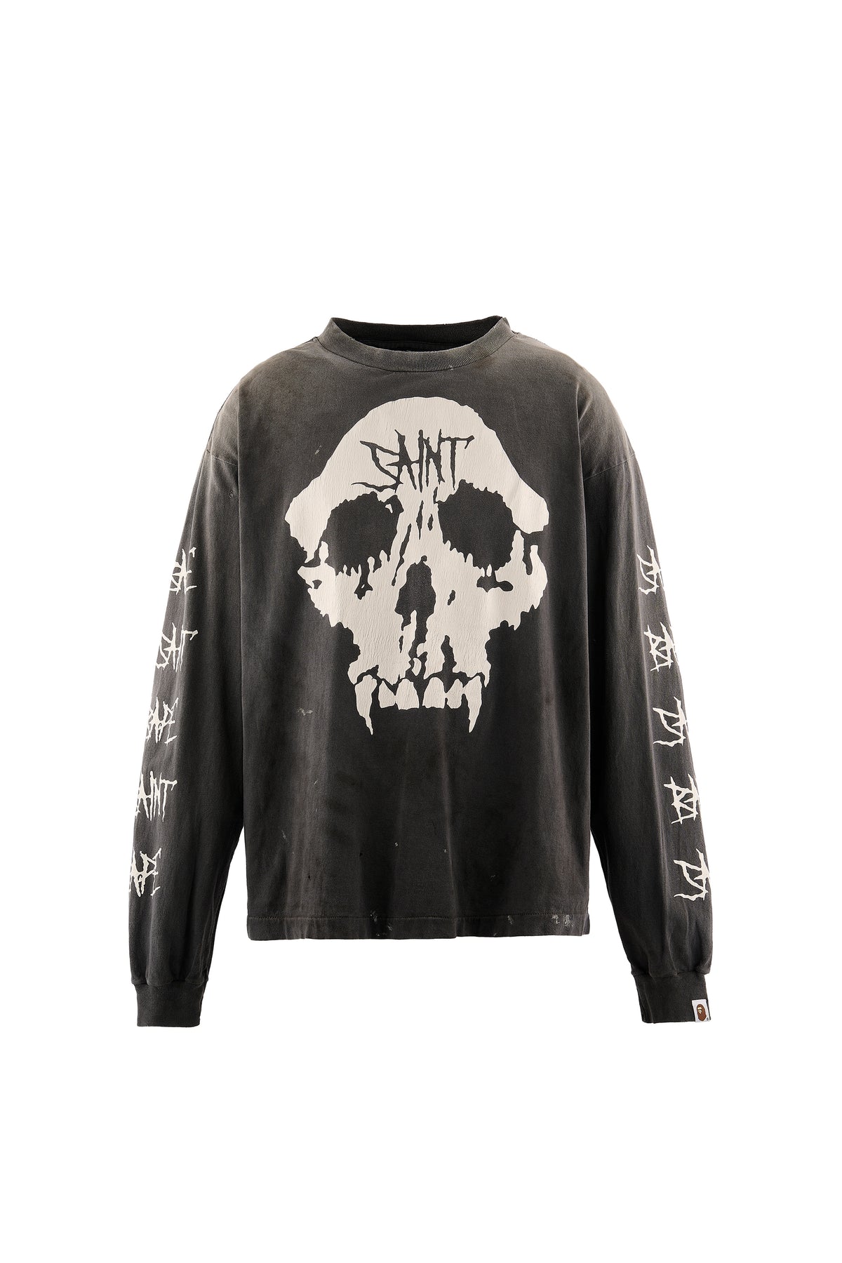 BAPE_LS T-SHIRT/SKULL/BLACK