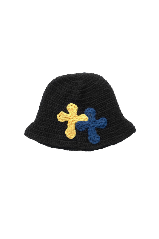 3D cross knit hat