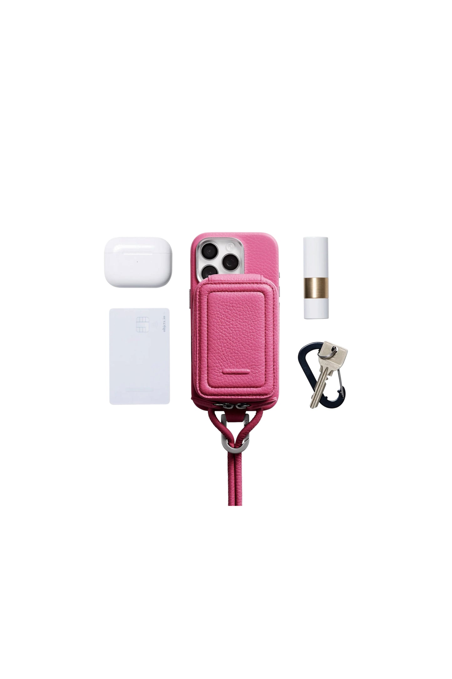 iPhoneアクセサリー-ストラップ付レザーマイクロバッグ