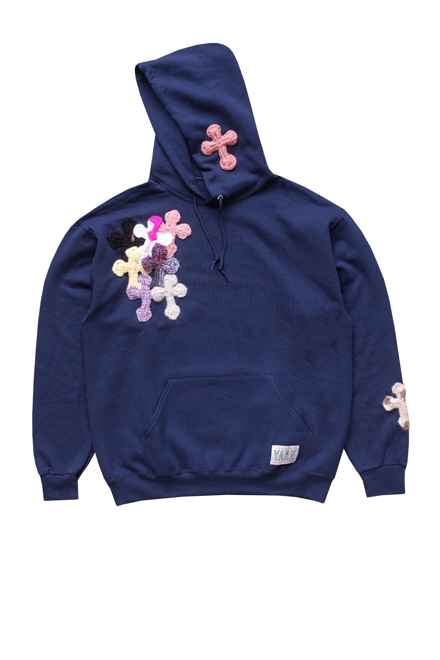 3D cross knit hoodie