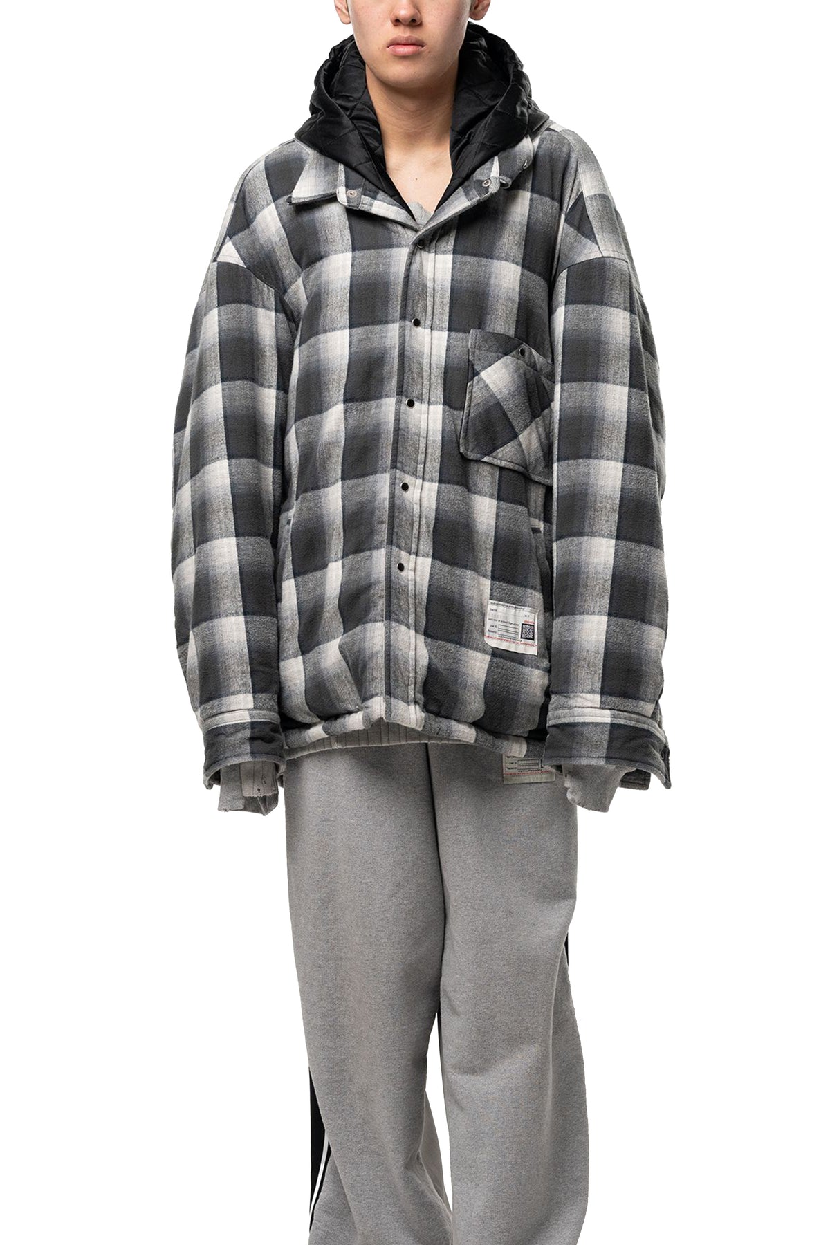 HOODED CHECK SHIRT