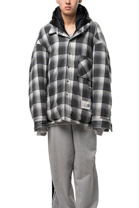 HOODED CHECK SHIRT