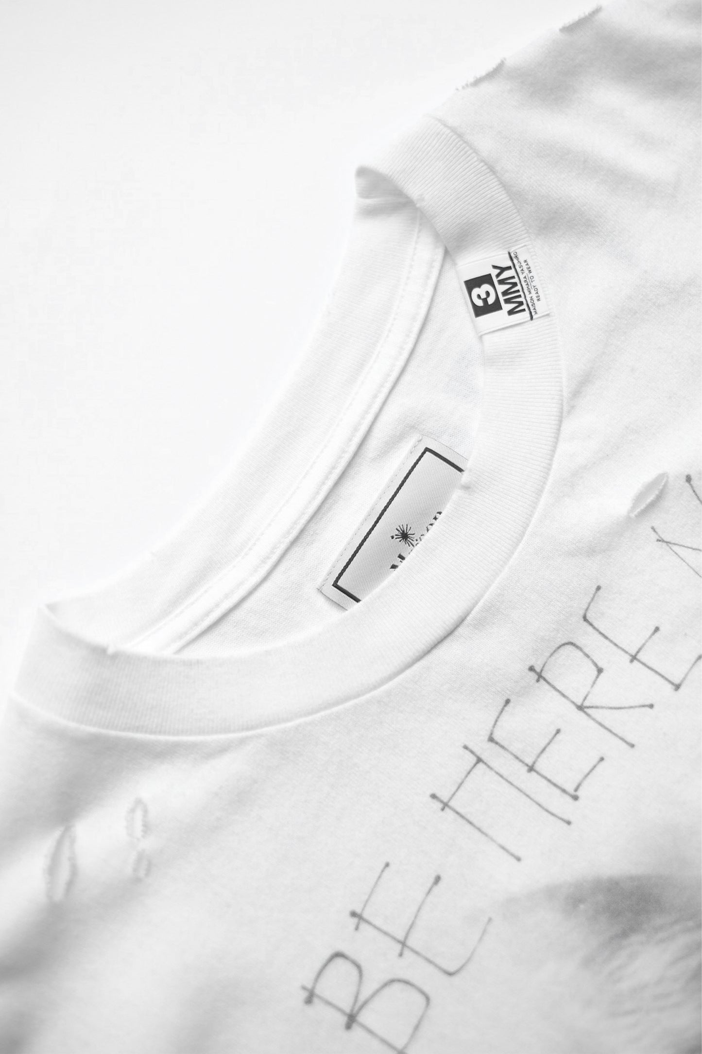 EMBELLISHED DISTRESSED TEE
