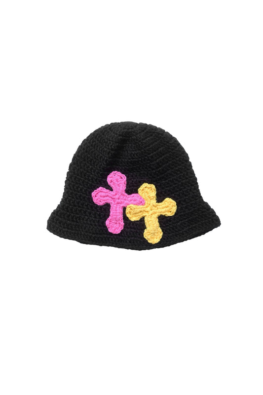 3D cross knit hat