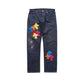 3D cross knit Denim