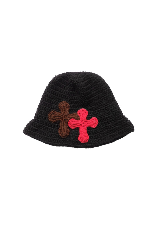 3D cross knit hat