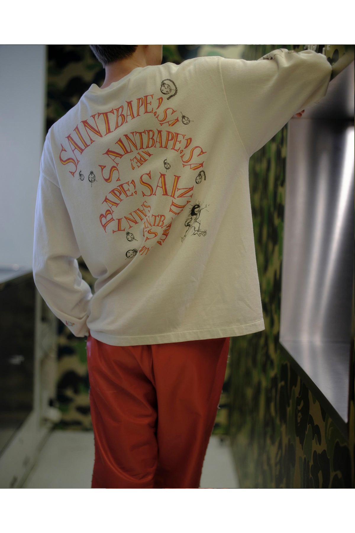 BAPE_LS T-SHIRT/RUNNING/WHITE