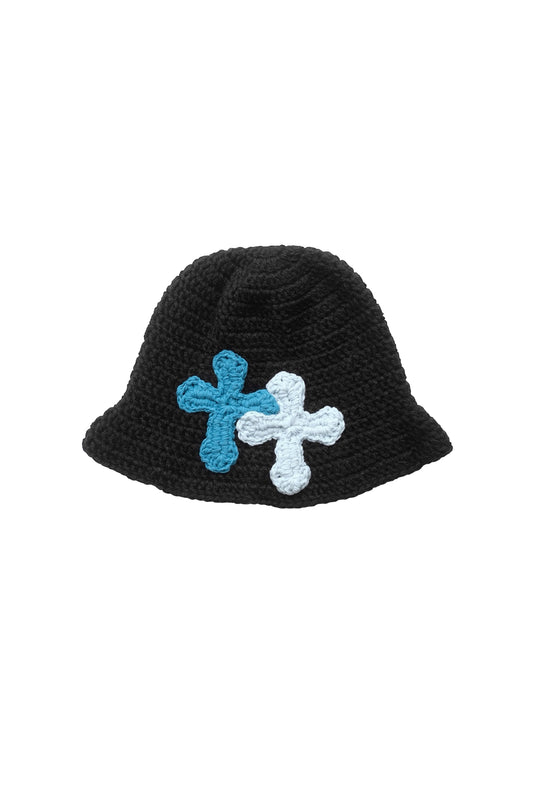 3D cross knit hat