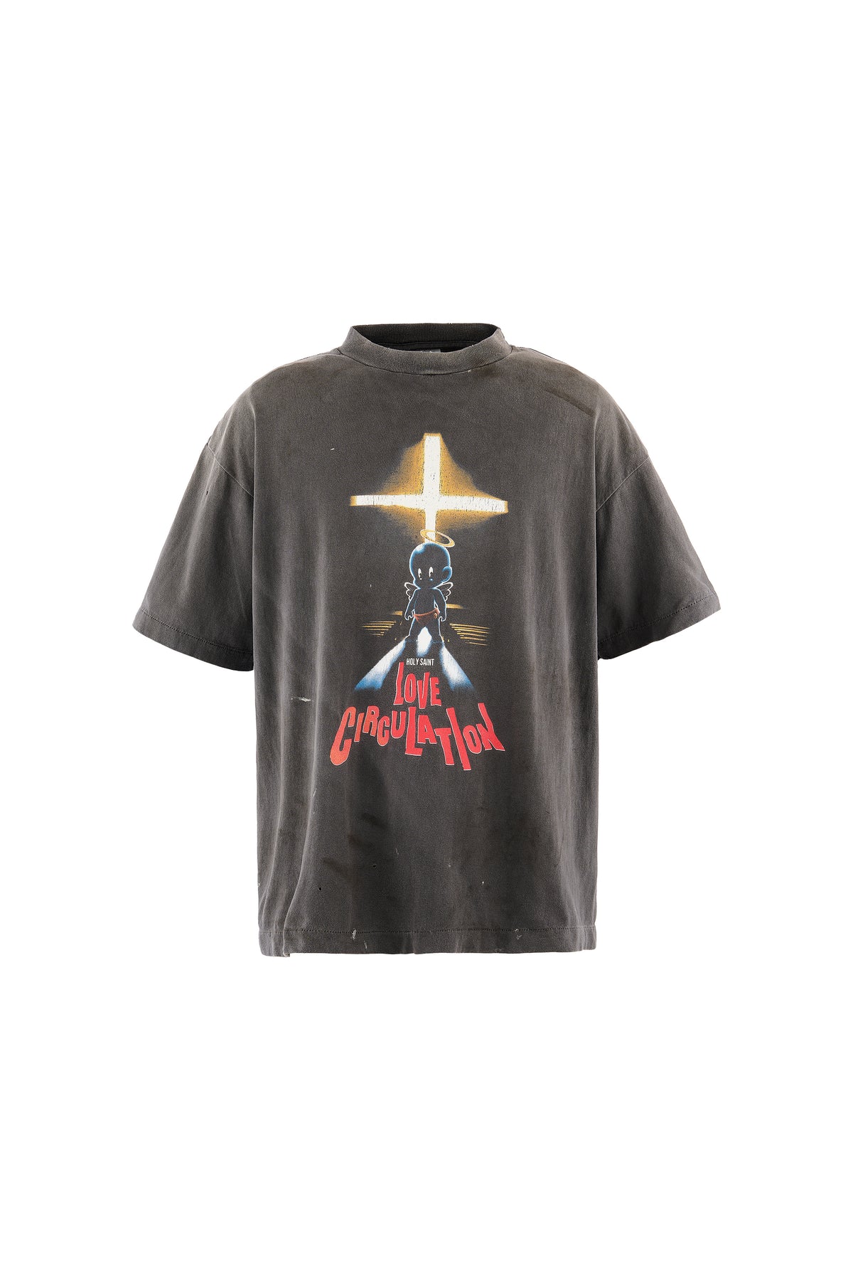 SS T-SHIRT/LOVE CICULATION/BLACK