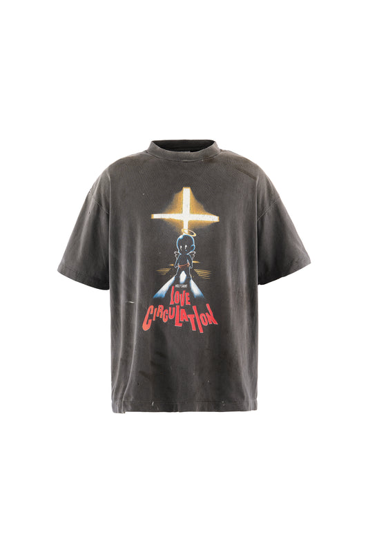 SS T-SHIRT/LOVE CICULATION/BLACK
