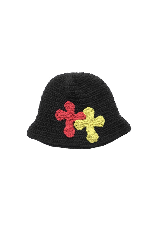3D cross knit hat