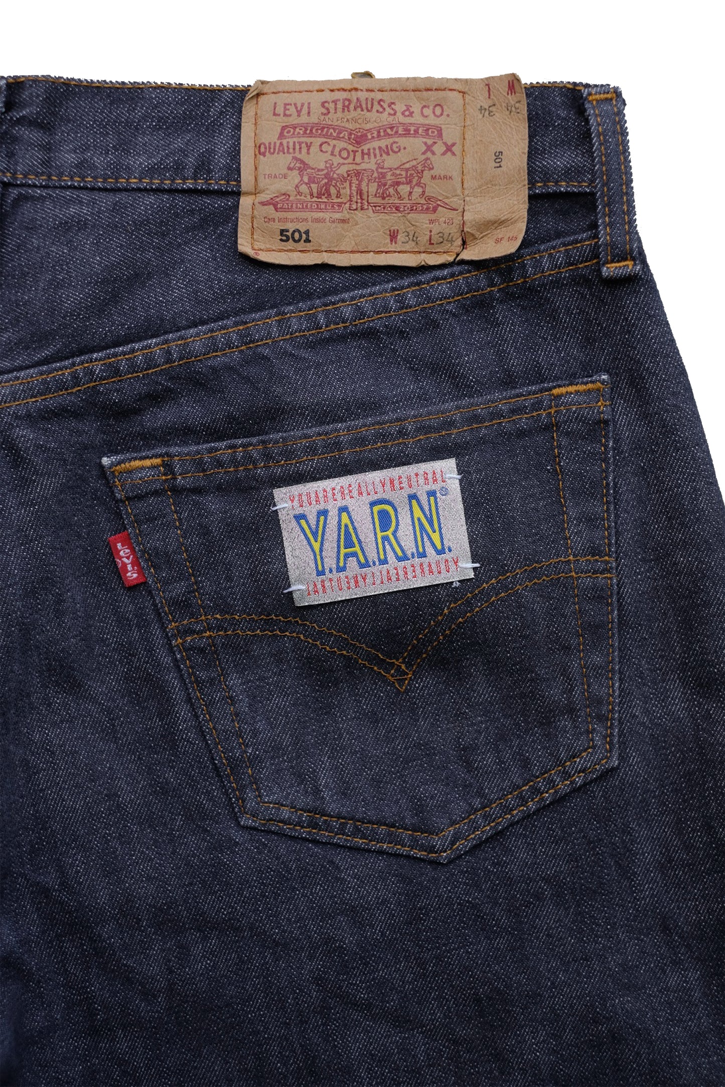 3D cross knit Denim