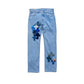 3D cross knit Denim