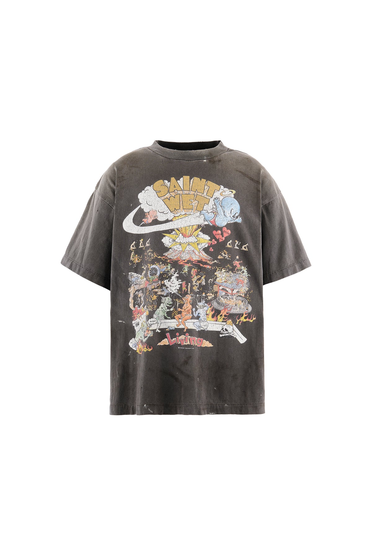 SS T-SHIRT/LIVING/BLACK