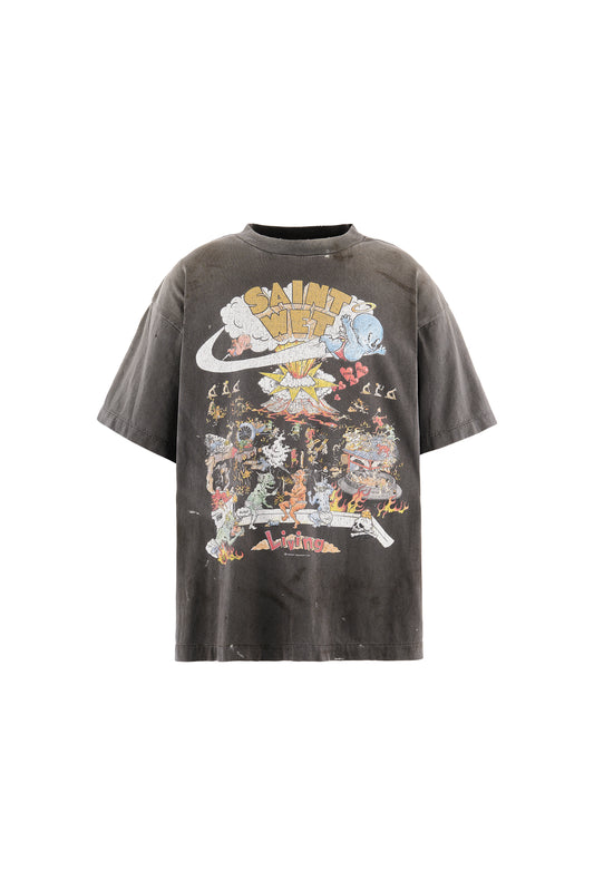 SS T-SHIRT/LIVING/BLACK