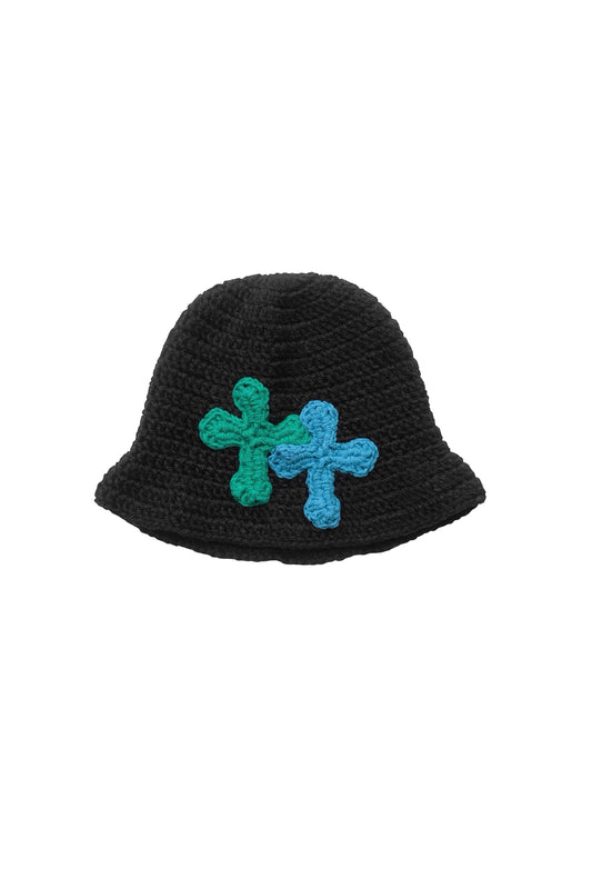 3D cross knit hat