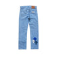 3D cross knit Denim