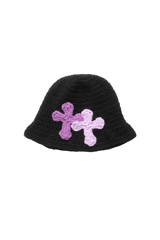 3D cross knit hat