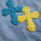 3D cross knit Denim Jacket