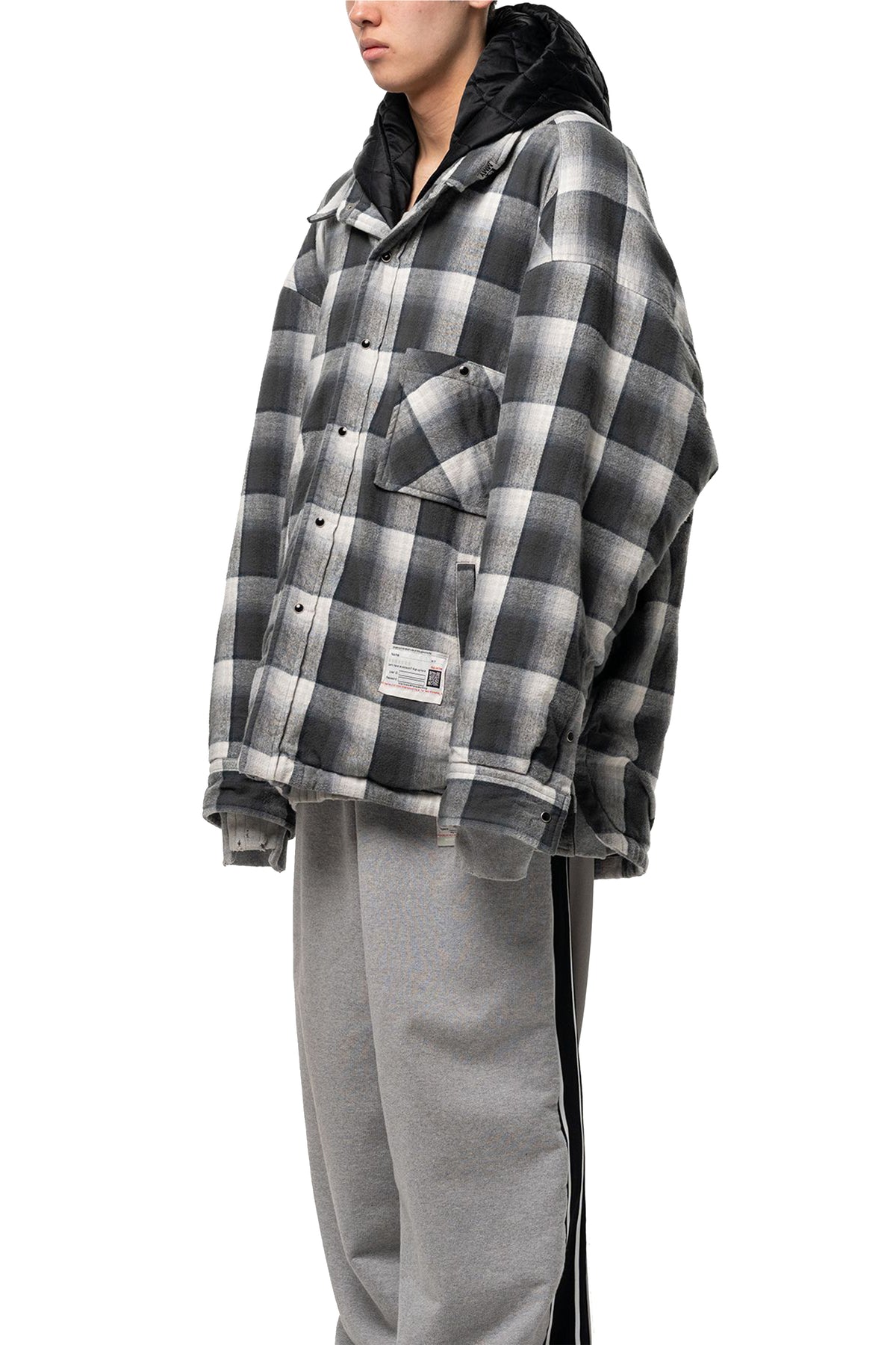 HOODED CHECK SHIRT